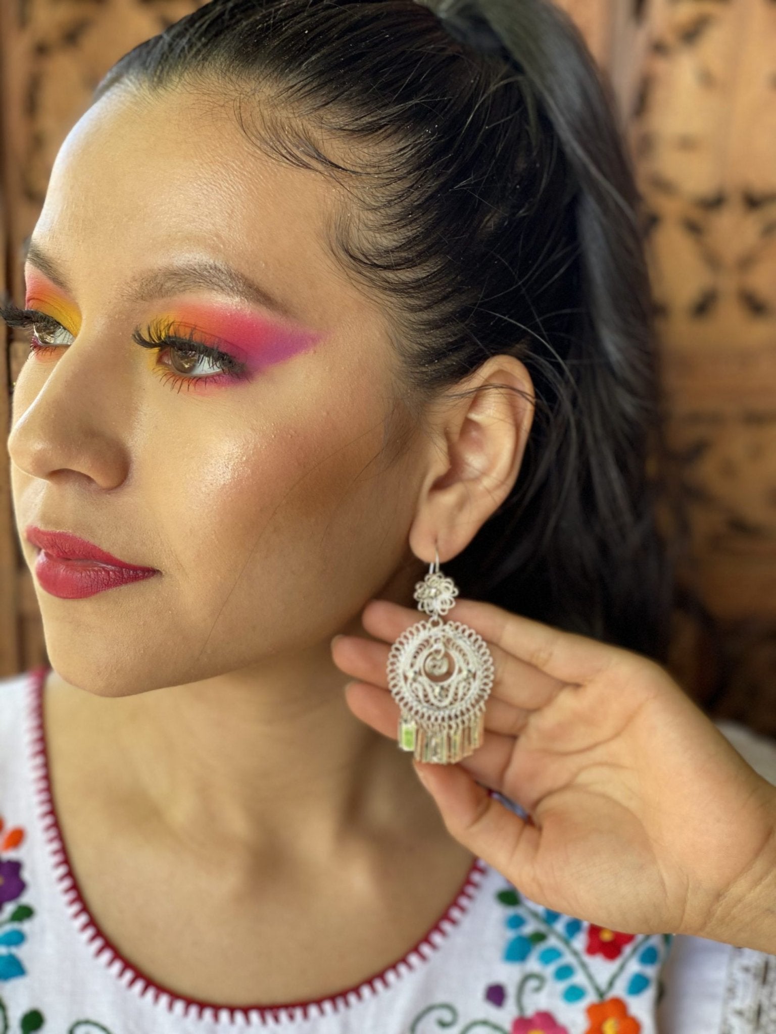 Round Filigree Earrings. Filigrana Encaje Redondo. - Solei Store