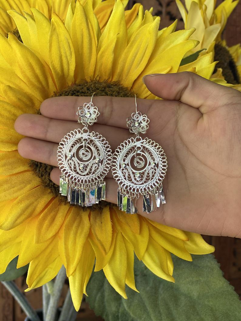 Round Filigree Earrings. Filigrana Encaje Redondo. - Solei Store