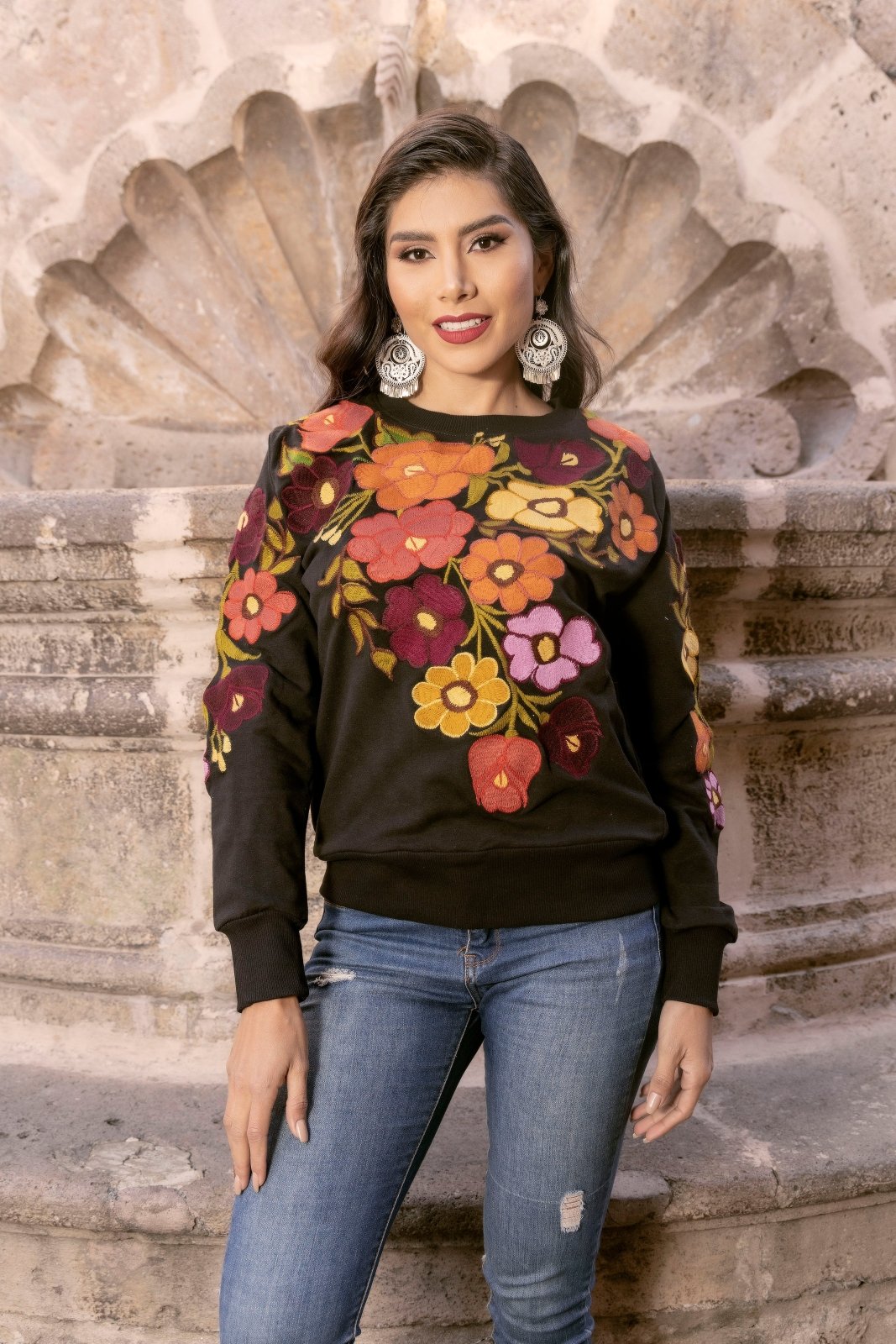 Sarahi Floral Crew Neck - Solei Store