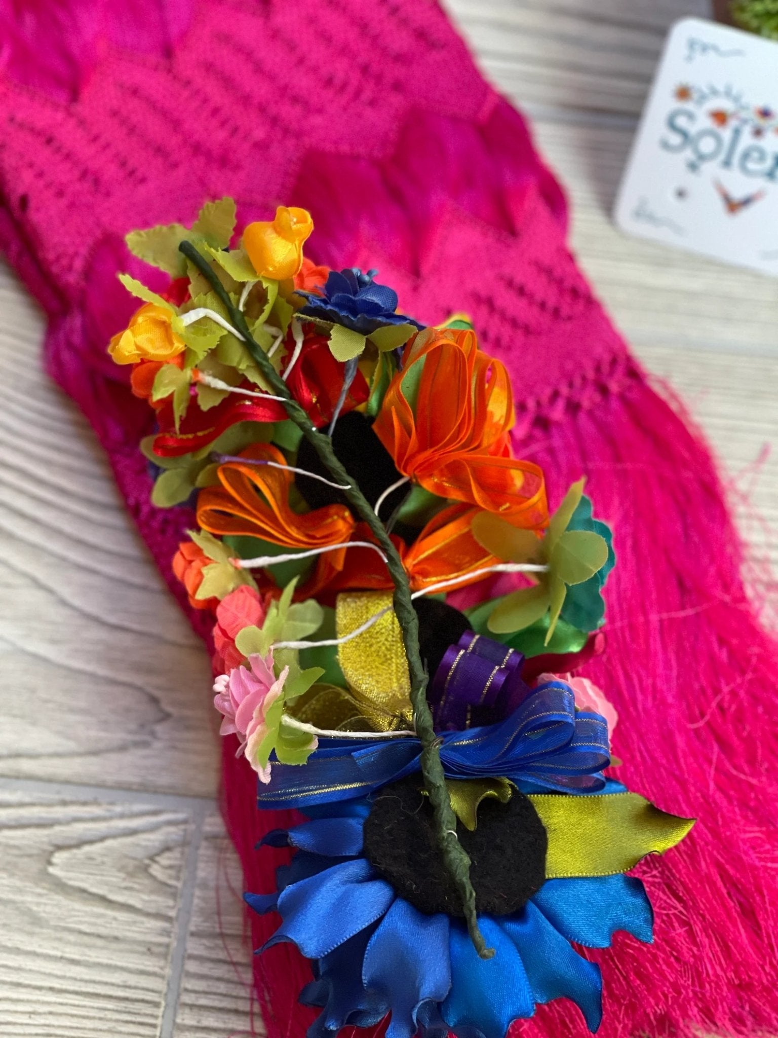 Traditional Mexican Floral Headpiece. Tocado Citlali - Solei Store