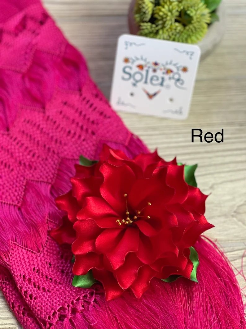 Traditional Mexican Flower Headpiece. Womens Flower Headpiece. Flor Tehuana - Solei Store