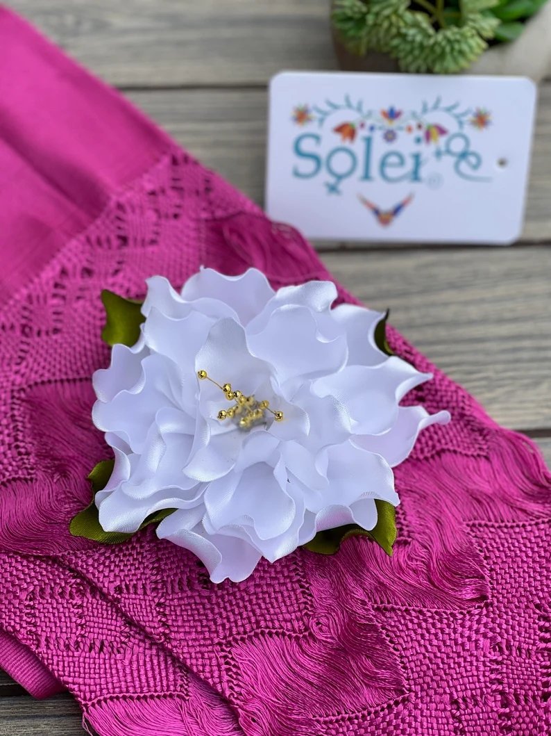 Traditional Mexican Flower Headpiece. Womens Flower Headpiece. Flor Tehuana - Solei Store