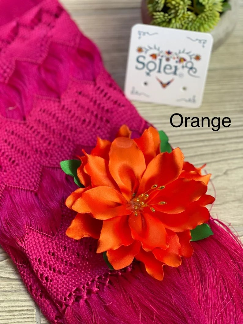 Traditional Mexican Flower Headpiece. Womens Flower Headpiece. Flor Tehuana - Solei Store