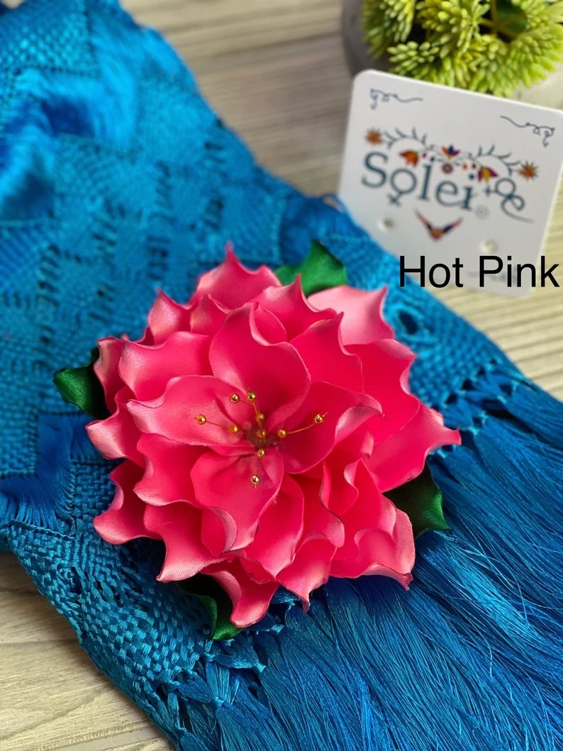 Traditional Mexican Flower Headpiece. Womens Flower Headpiece. Flor Tehuana - Solei Store