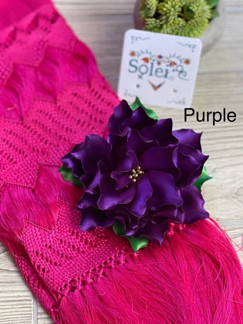 Traditional Mexican Flower Headpiece. Womens Flower Headpiece. Flor Tehuana - Solei Store
