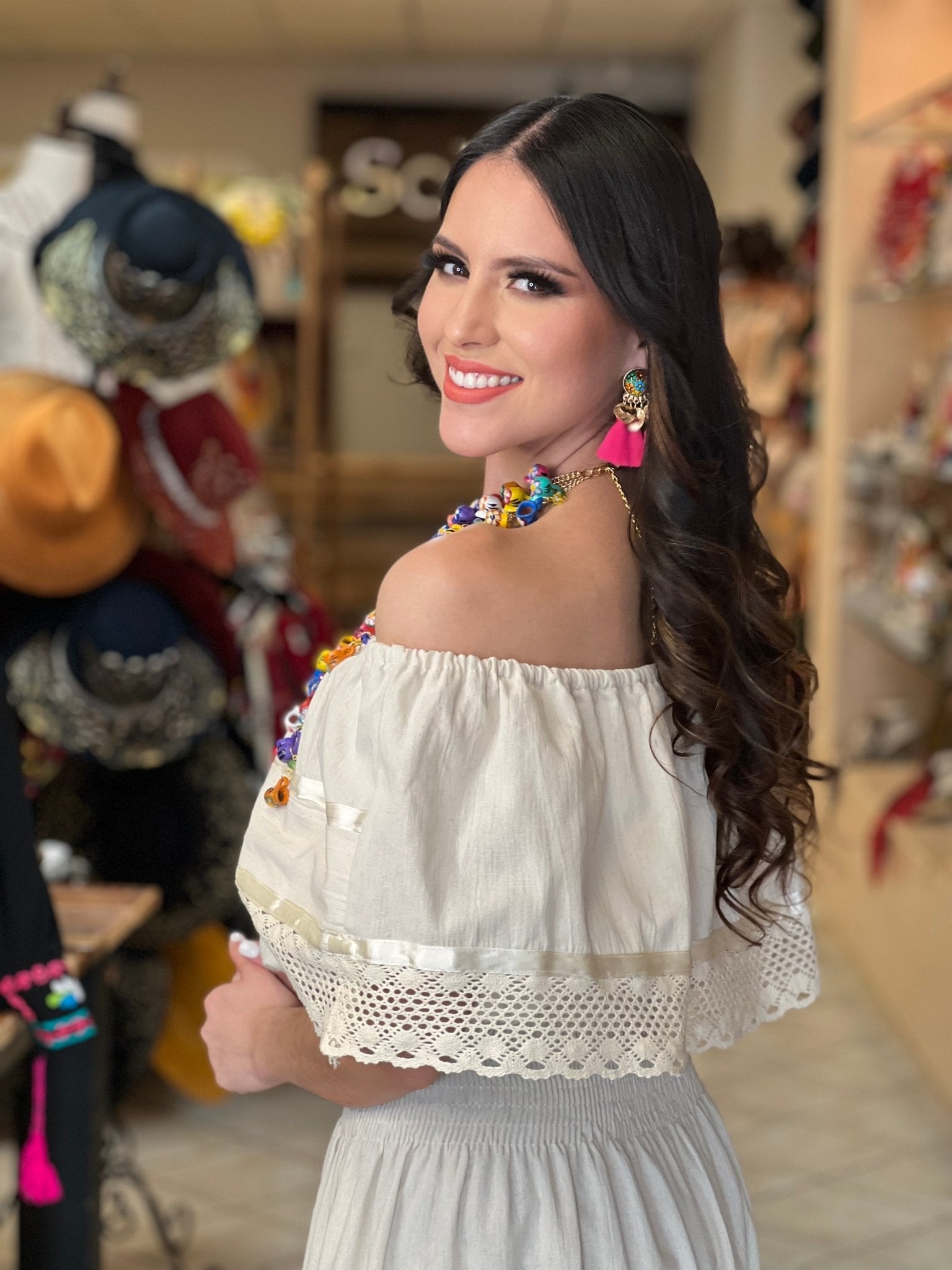 Traditional Mexican Off the Shoulder Dress. Amayrani Dress. - Solei Store