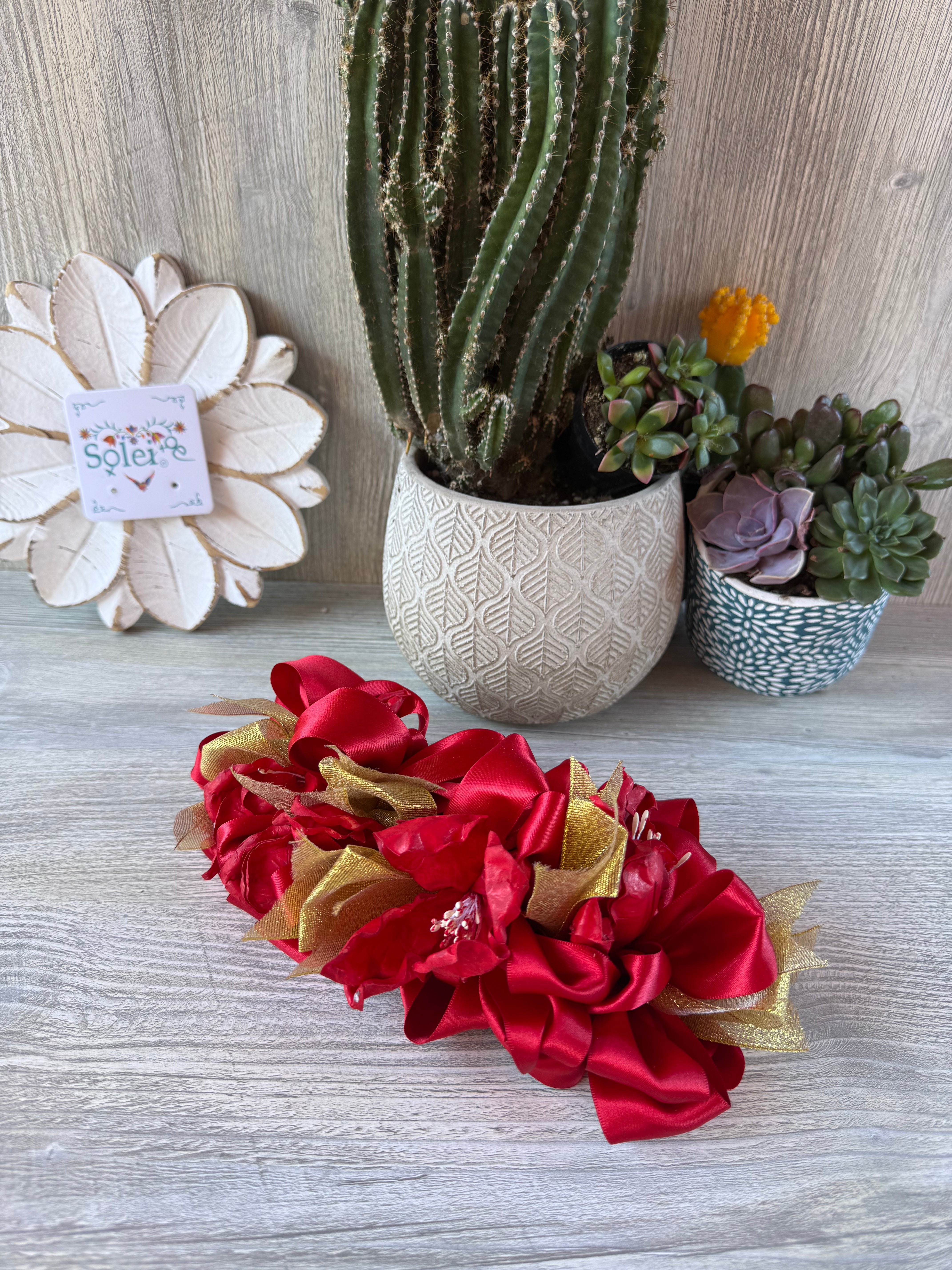 Chiapaneco Red Hairpiece