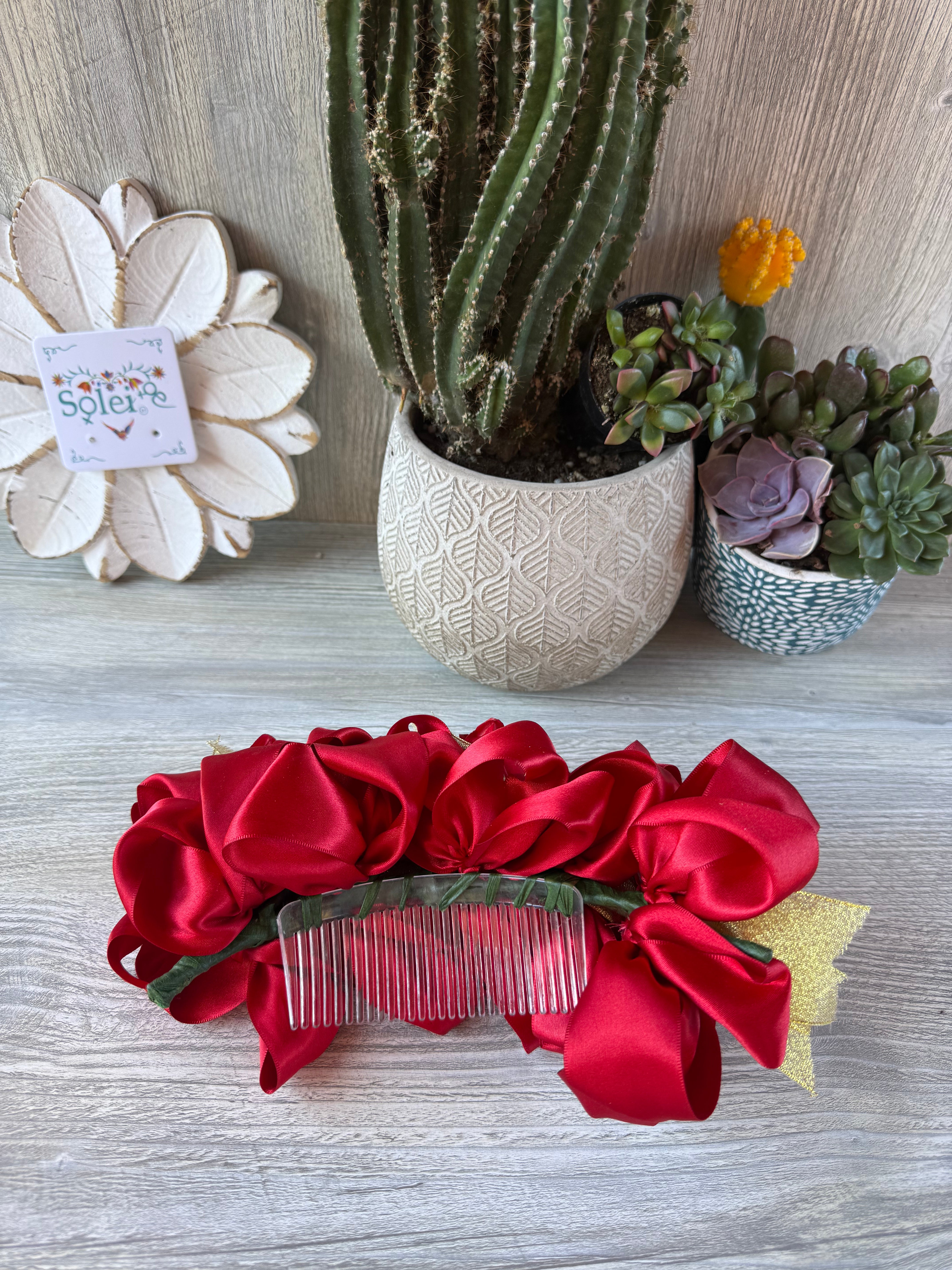 Chiapaneco Red Hairpiece