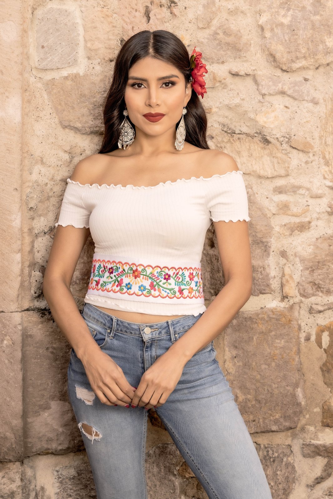 Floral Embroidered Belt - Solei Store