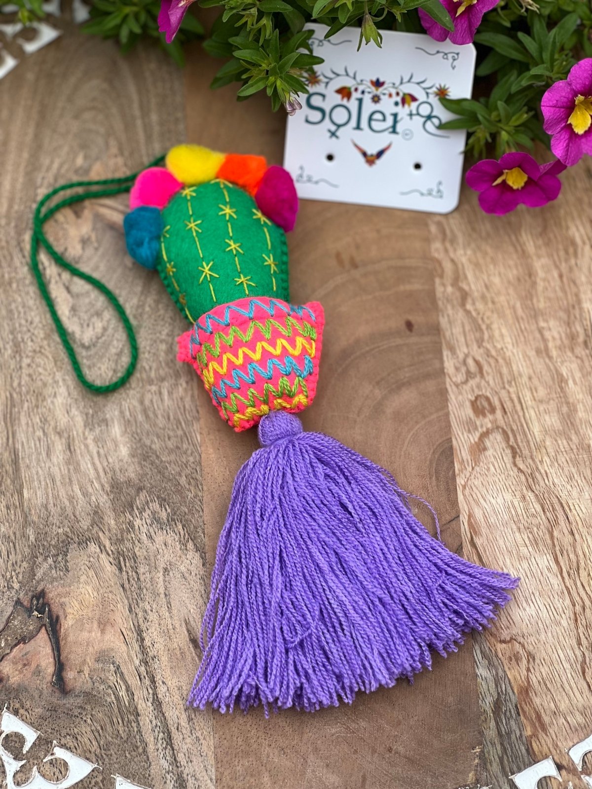 Pompon Cactus Keychain - Solei Store