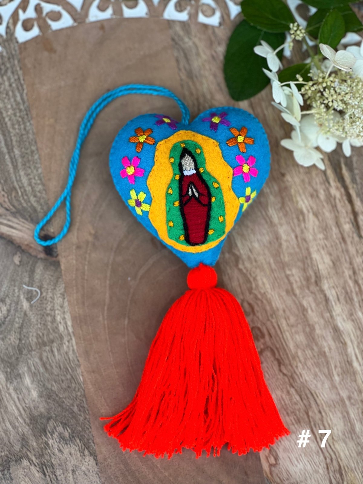 Pompon Mother Mary Keychain - Solei Store