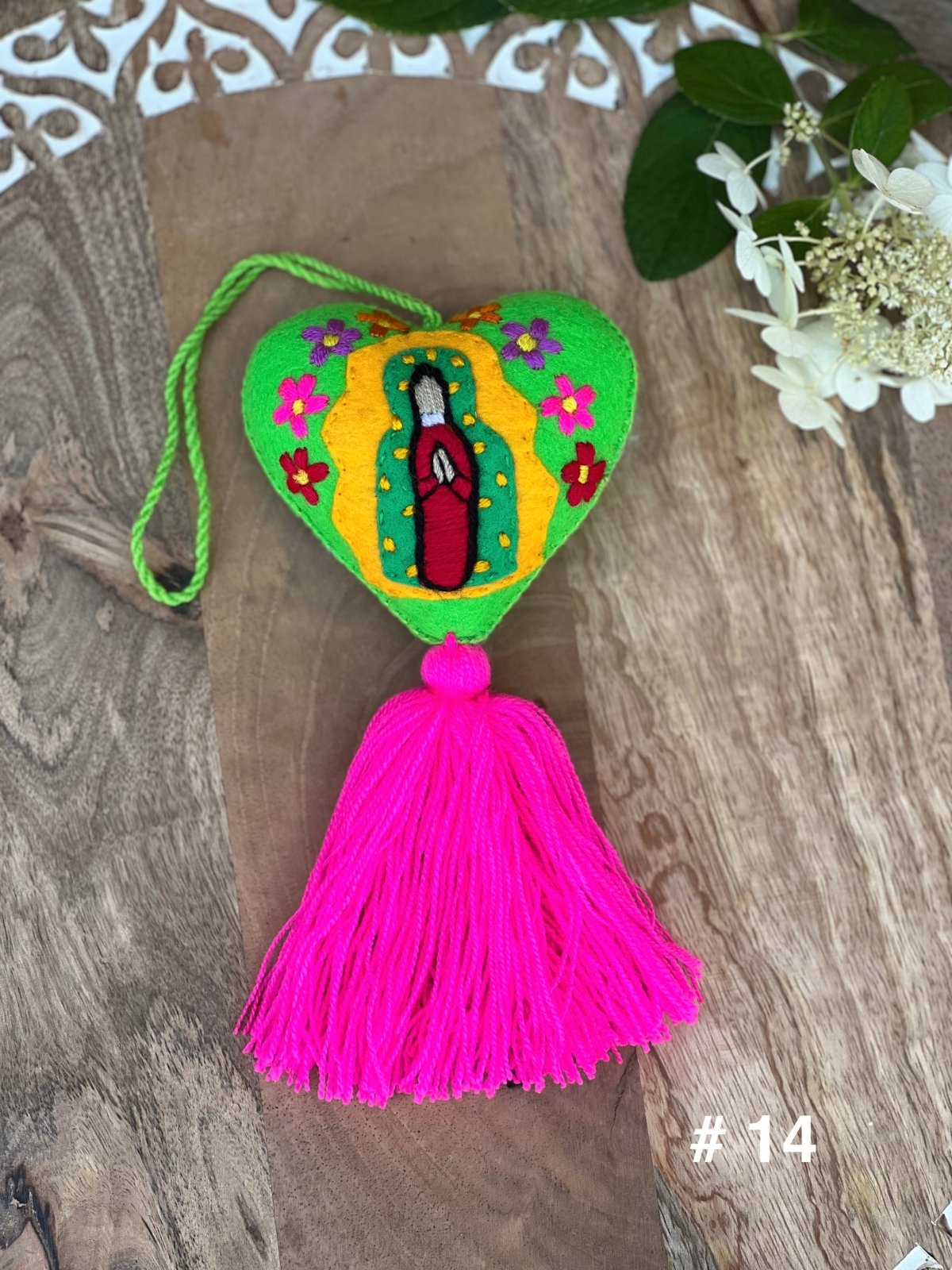 Pompon Mother Mary Keychain - Solei Store