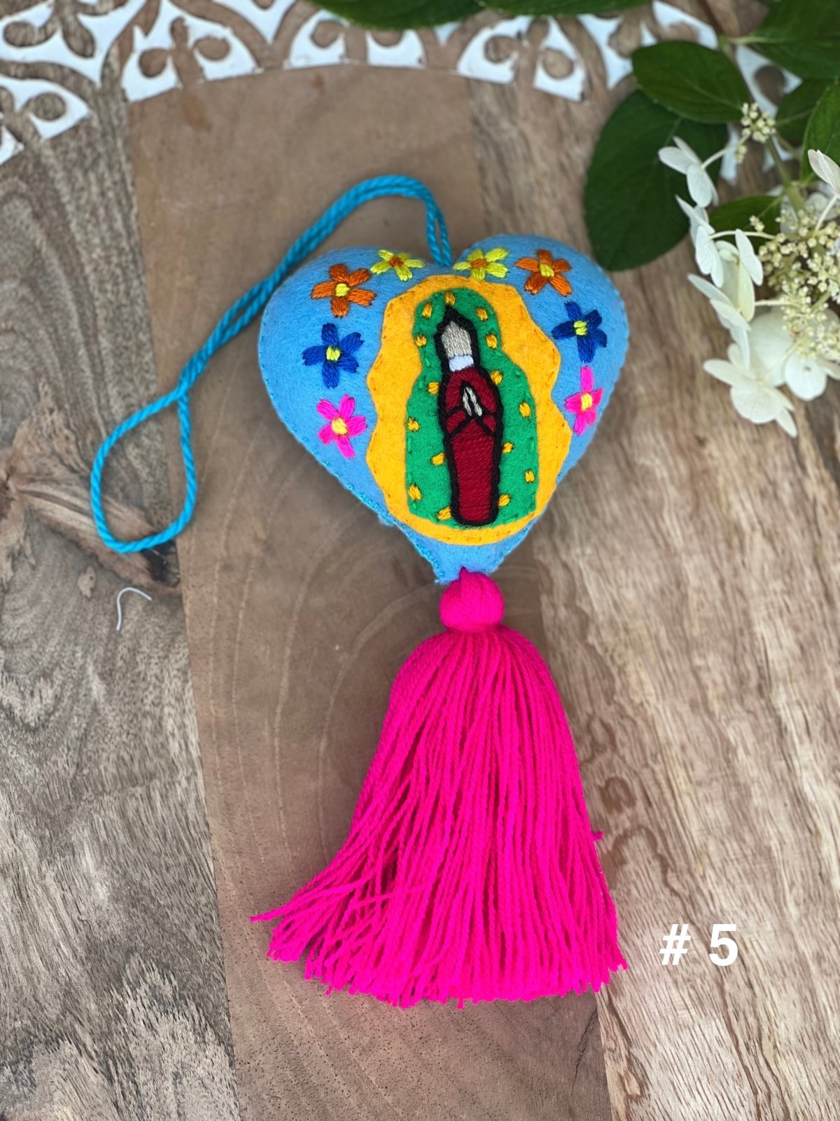 Pompon Mother Mary Keychain - Solei Store