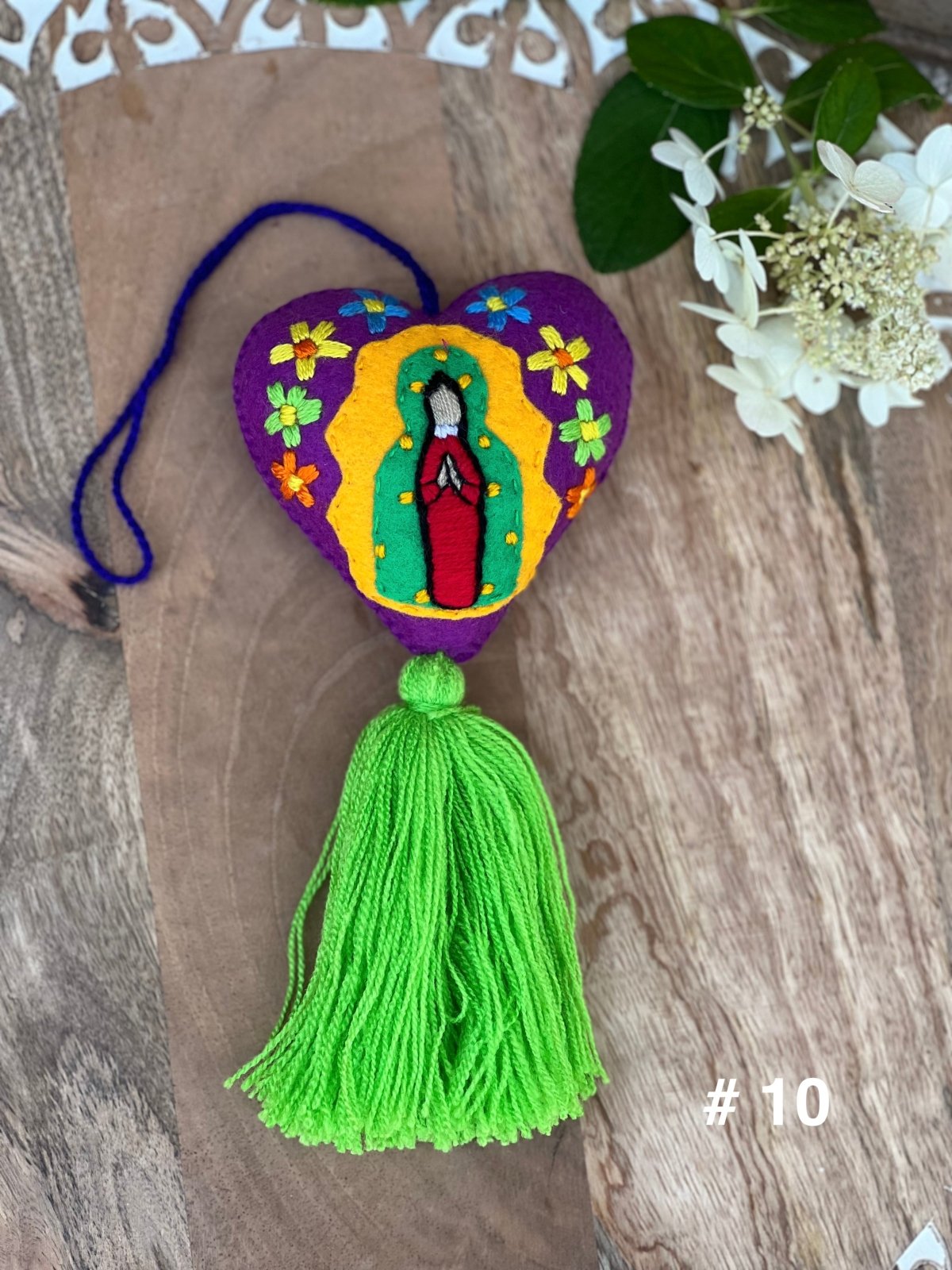 Pompon Mother Mary Keychain - Solei Store