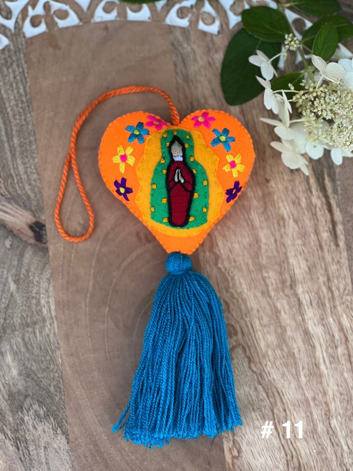 Pompon Mother Mary Keychain - Solei Store