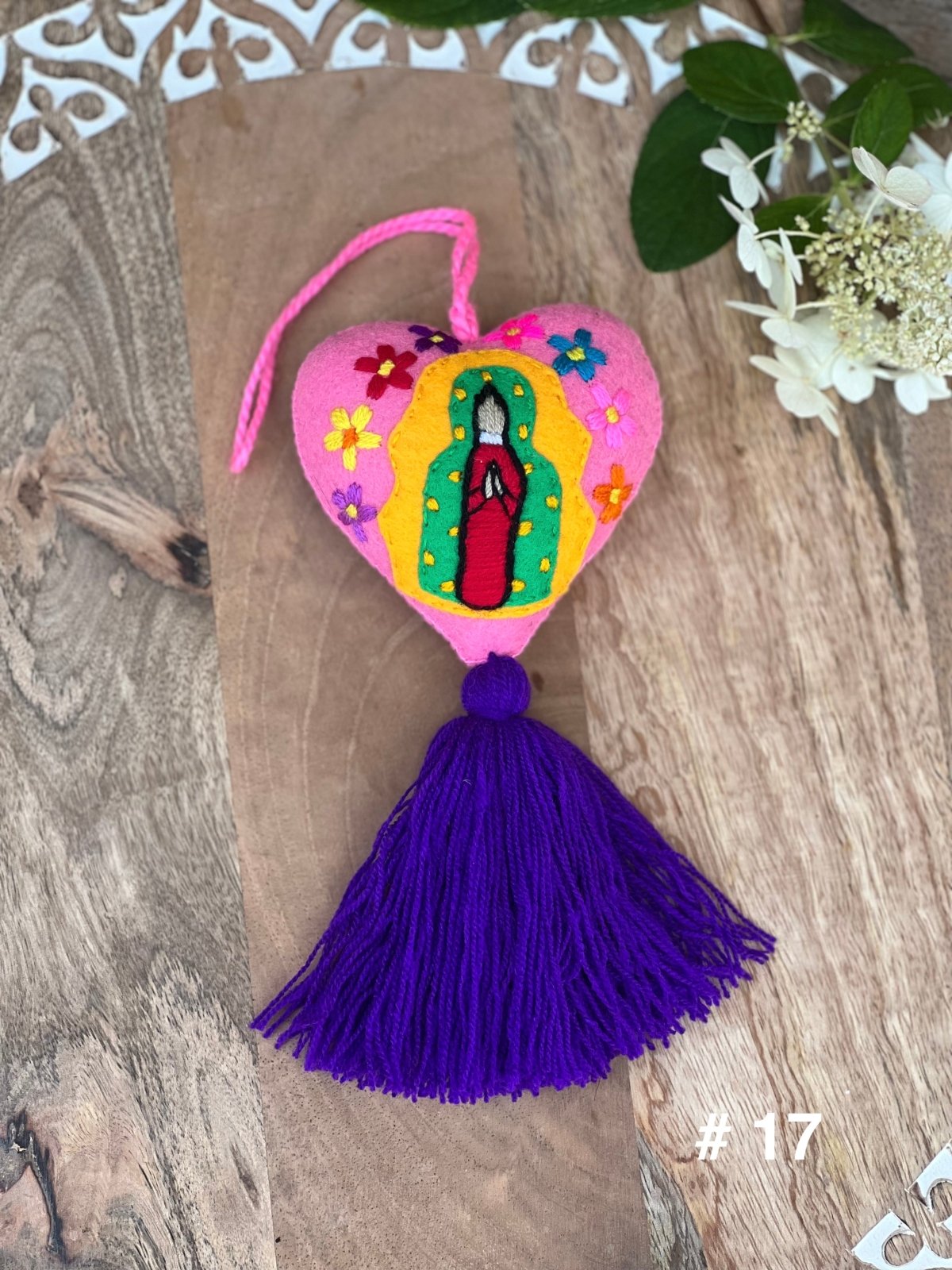 Pompon Mother Mary Keychain - Solei Store