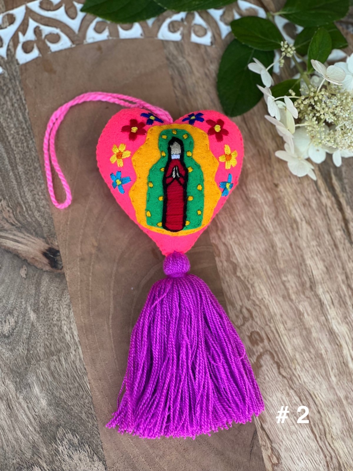 Pompon Mother Mary Keychain - Solei Store