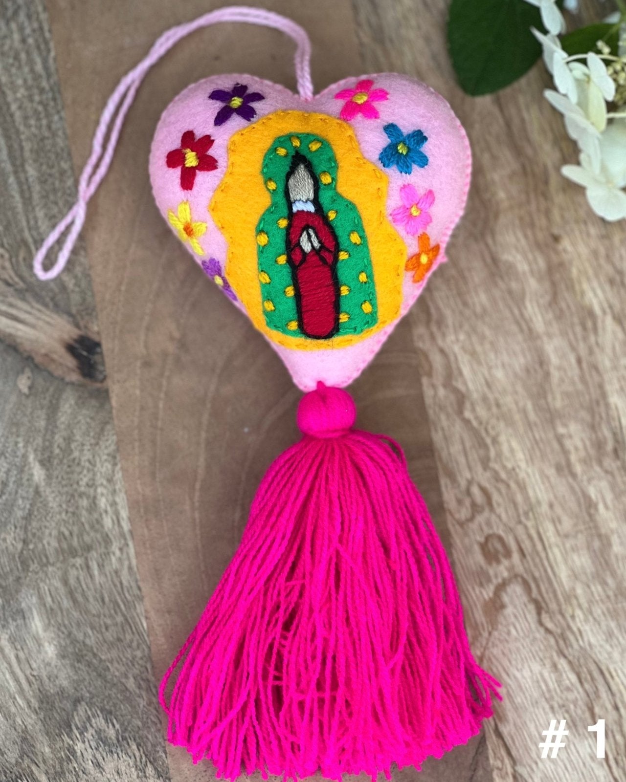 Pompon Mother Mary Keychain - Solei Store