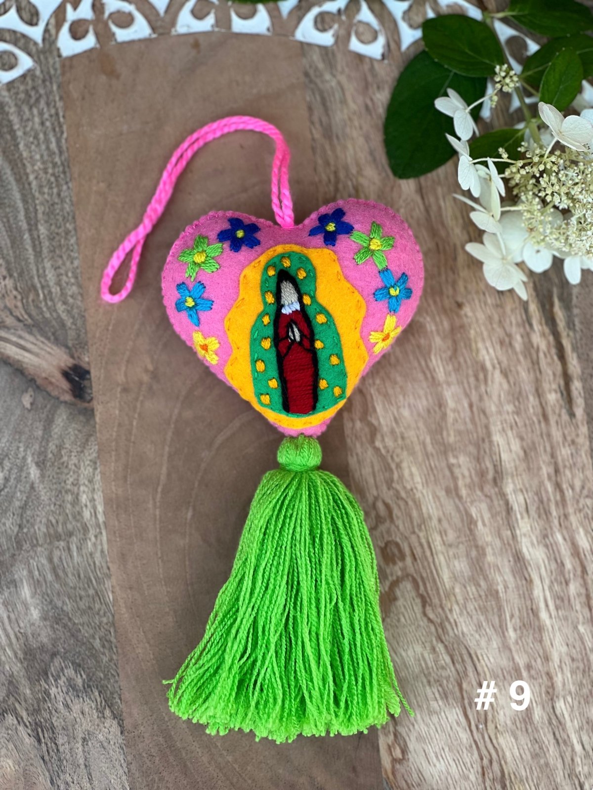 Pompon Mother Mary Keychain - Solei Store