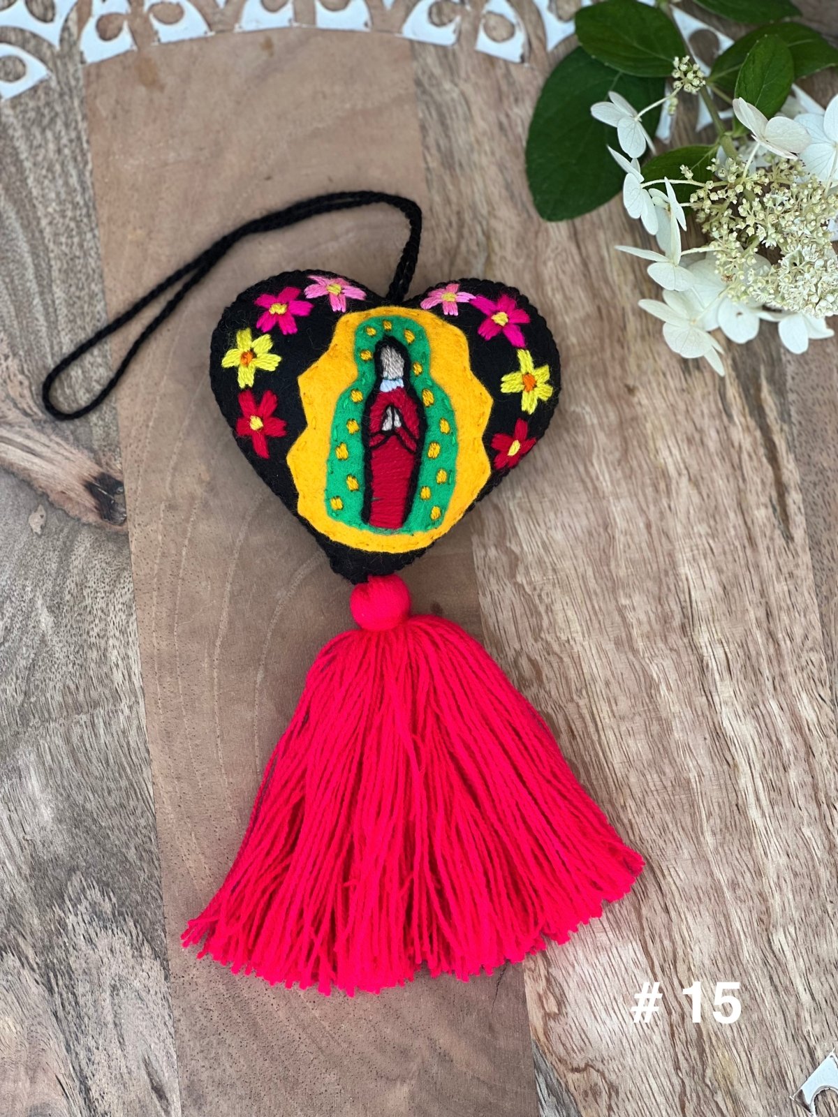 Pompon Mother Mary Keychain - Solei Store