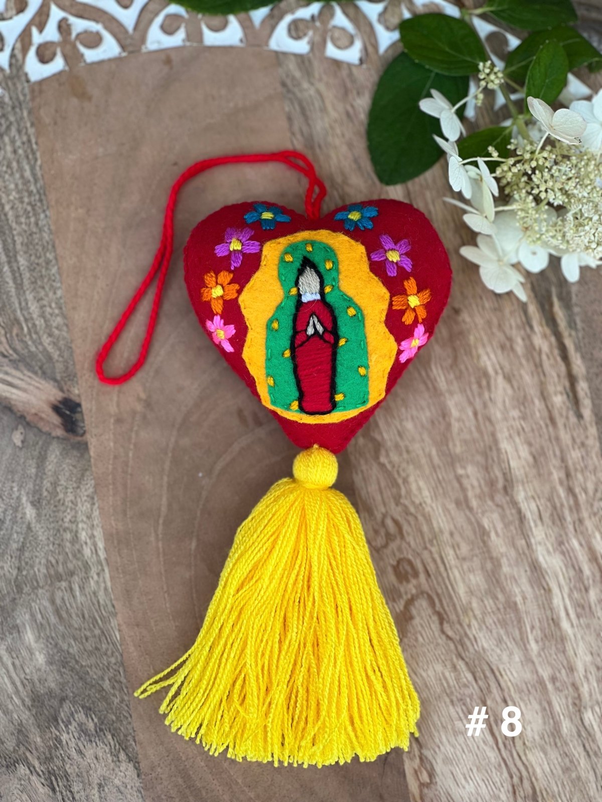 Pompon Mother Mary Keychain - Solei Store