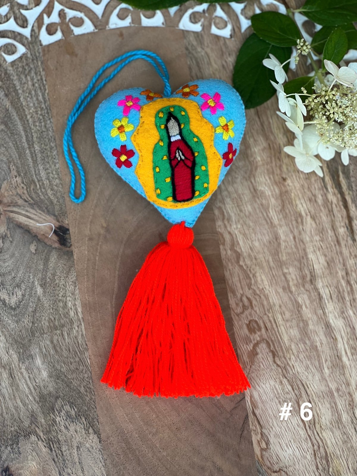 Pompon Mother Mary Keychain - Solei Store