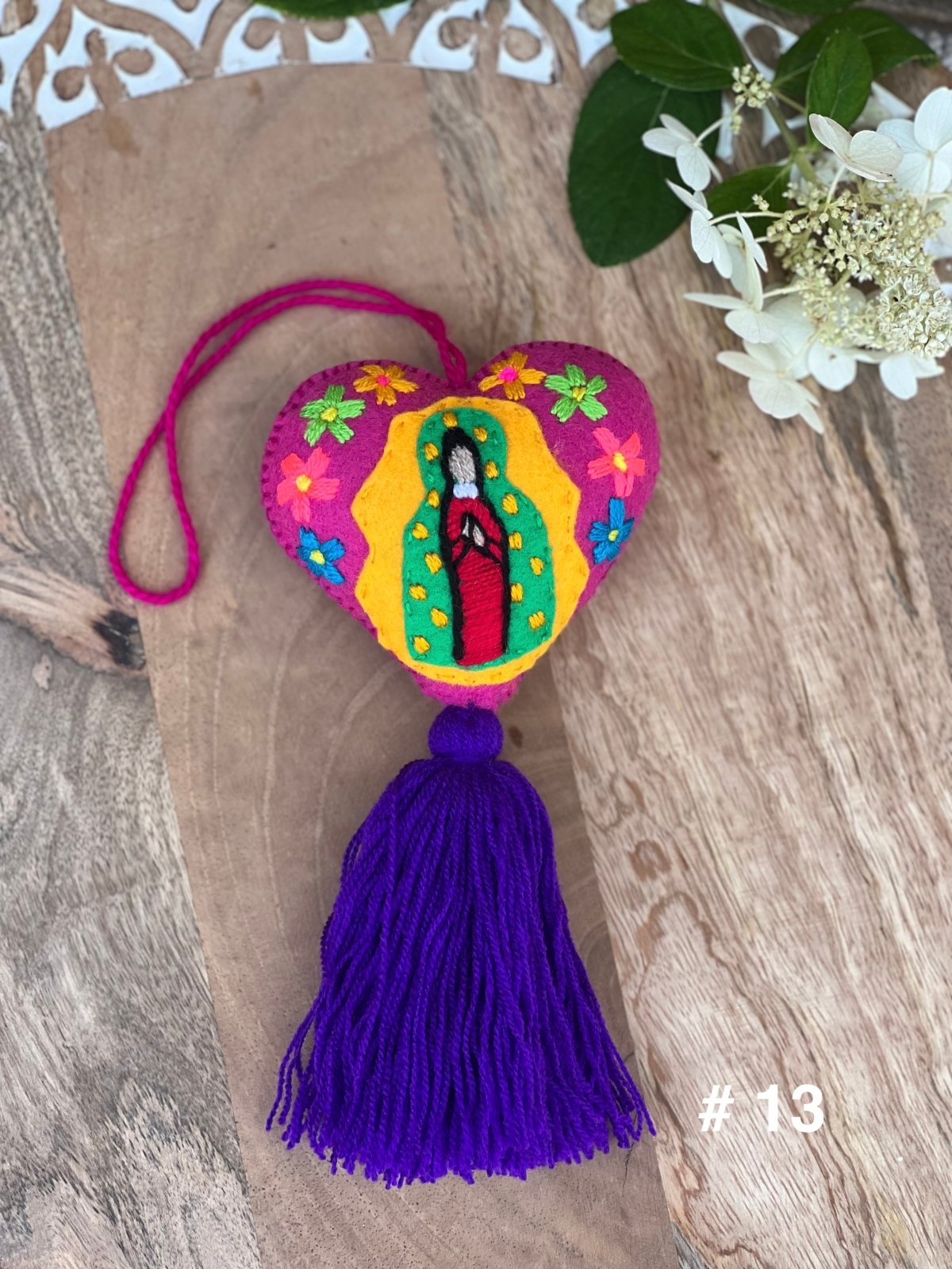 Pompon Mother Mary Keychain - Solei Store