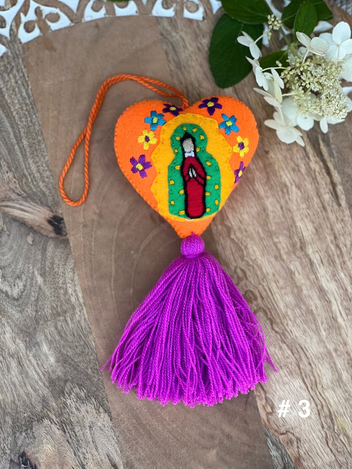 Pompon Mother Mary Keychain - Solei Store