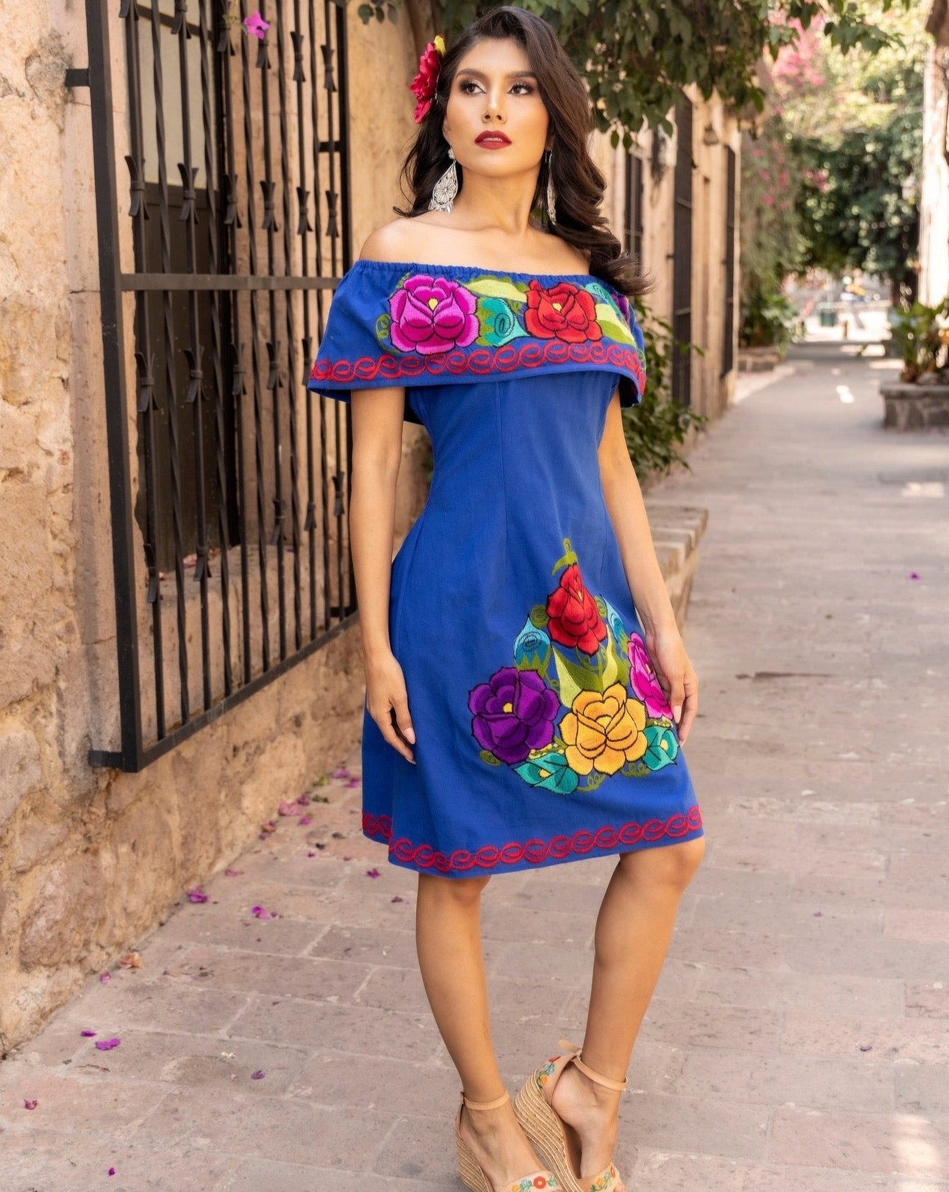 Colorful embroidered dress best sale