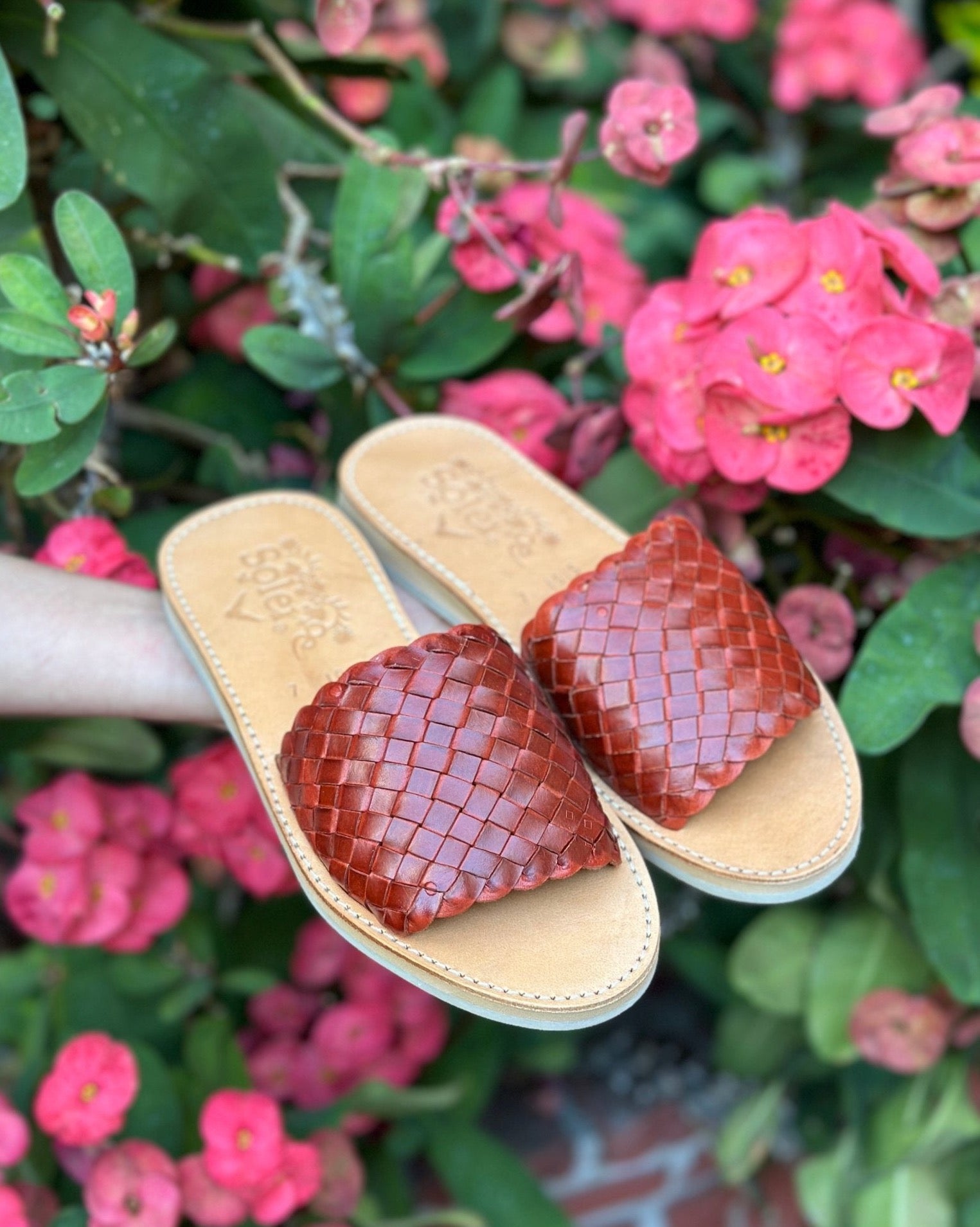 Artisanal Mexican Open Toe Leather Sandal. Chancla Viviana - Solei Store