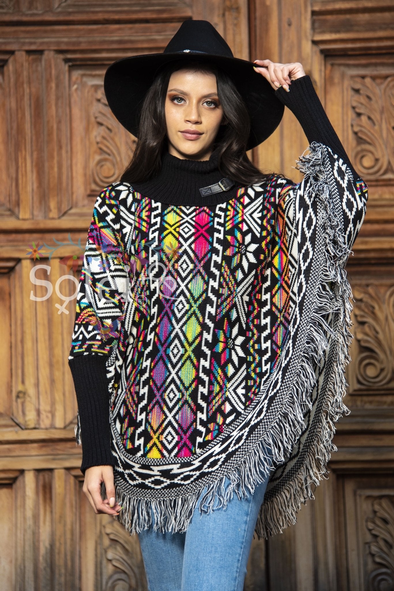 Artisanal Mexican Poncho. Capa Amanda. - Solei Store