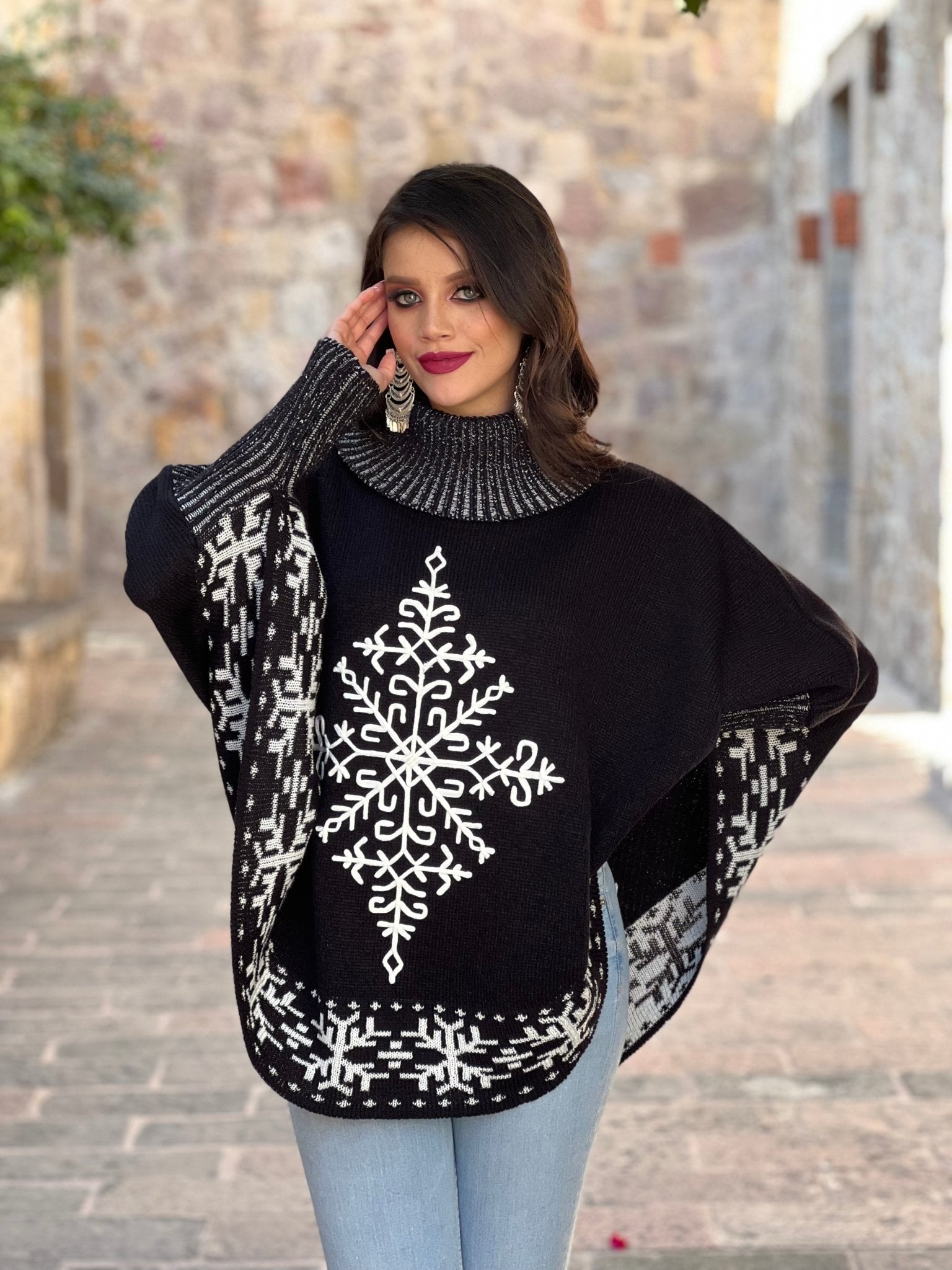 Artisanal Mexican Poncho. Capa Belen - Solei Store