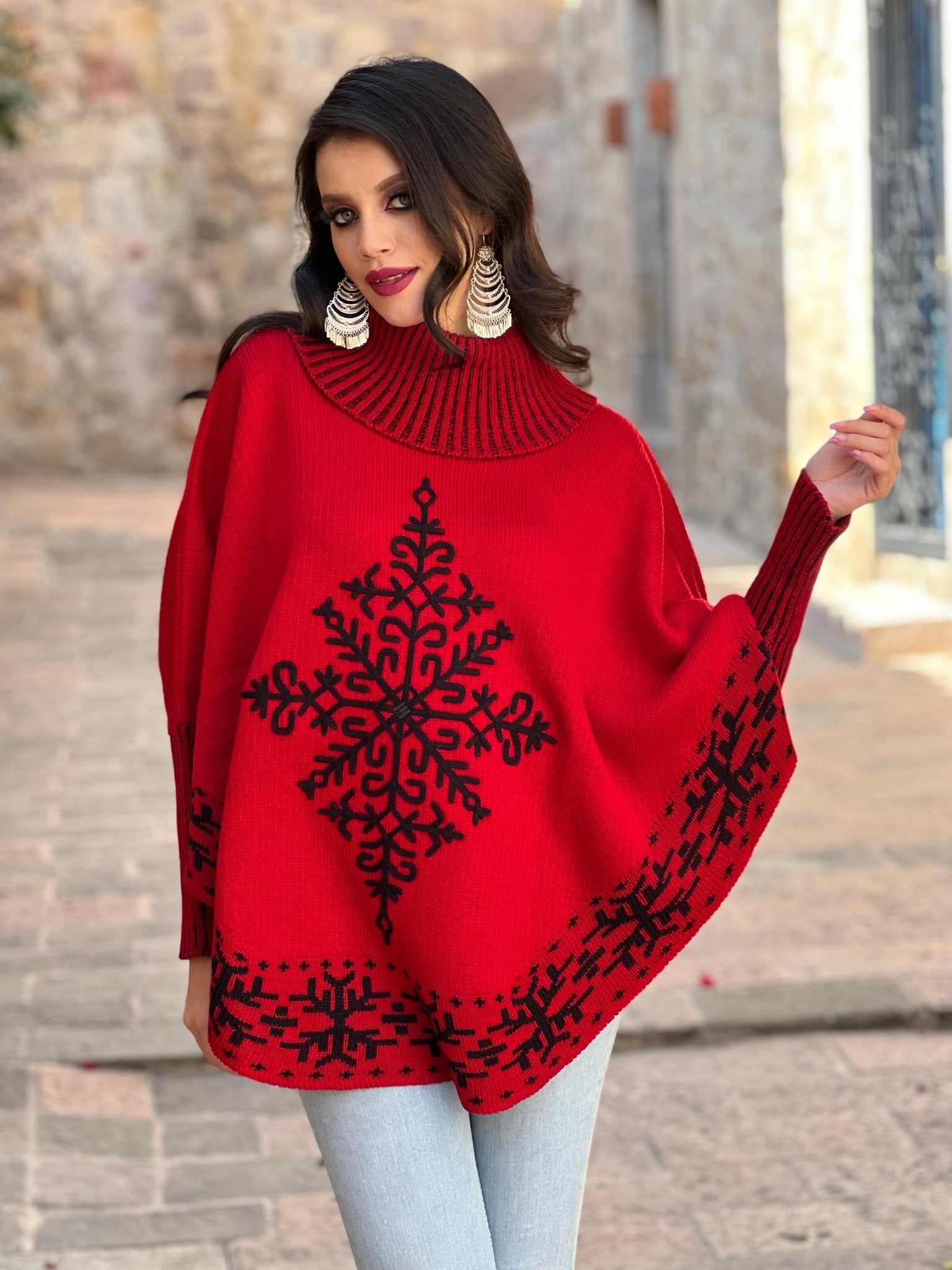 Artisanal Mexican Poncho. Capa Belen - Solei Store