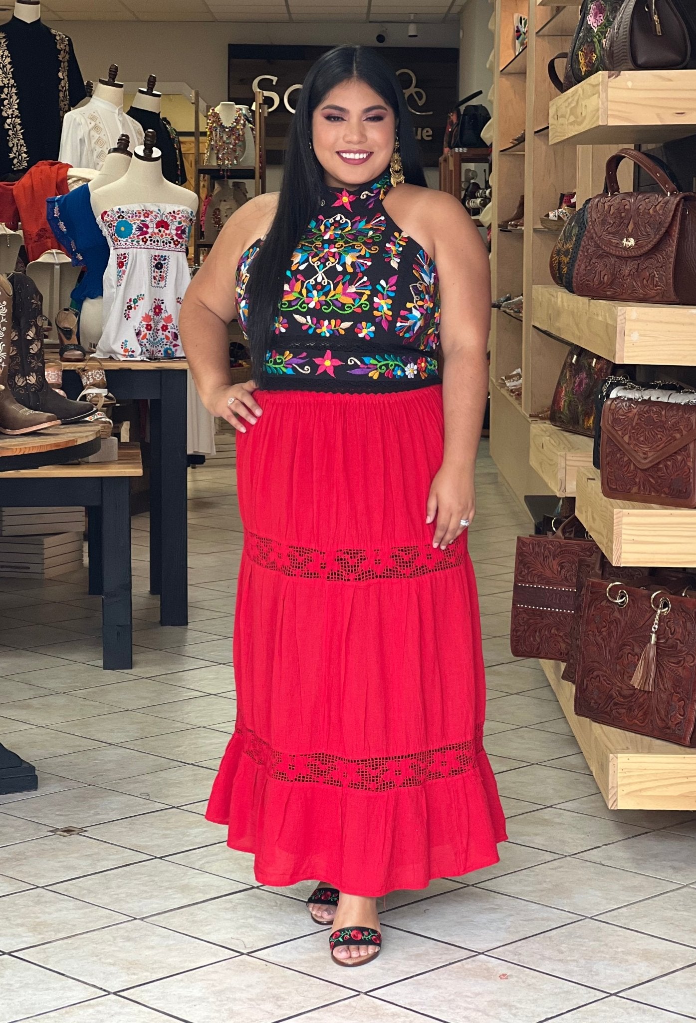 Colorful Mexican Skirt. Camila Skirt. - Solei Store