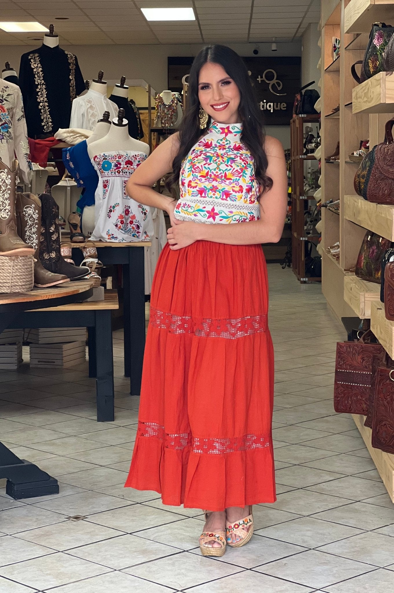 Colorful Mexican Skirt. Camila Skirt. - Solei Store