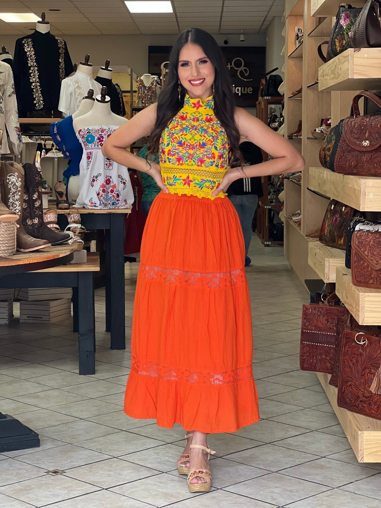 Colorful Mexican Skirt. Camila Skirt. - Solei Store