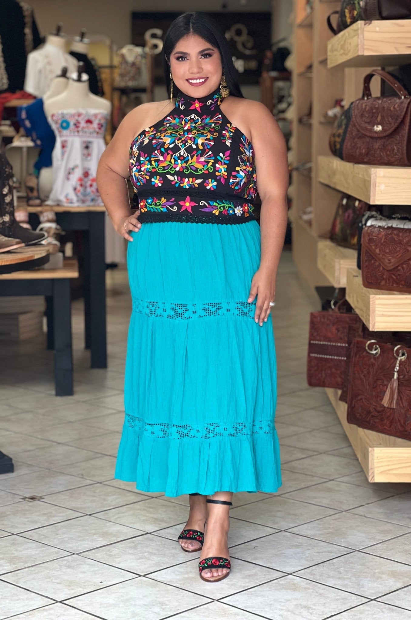 Colorful Mexican Skirt. Camila Skirt. - Solei Store