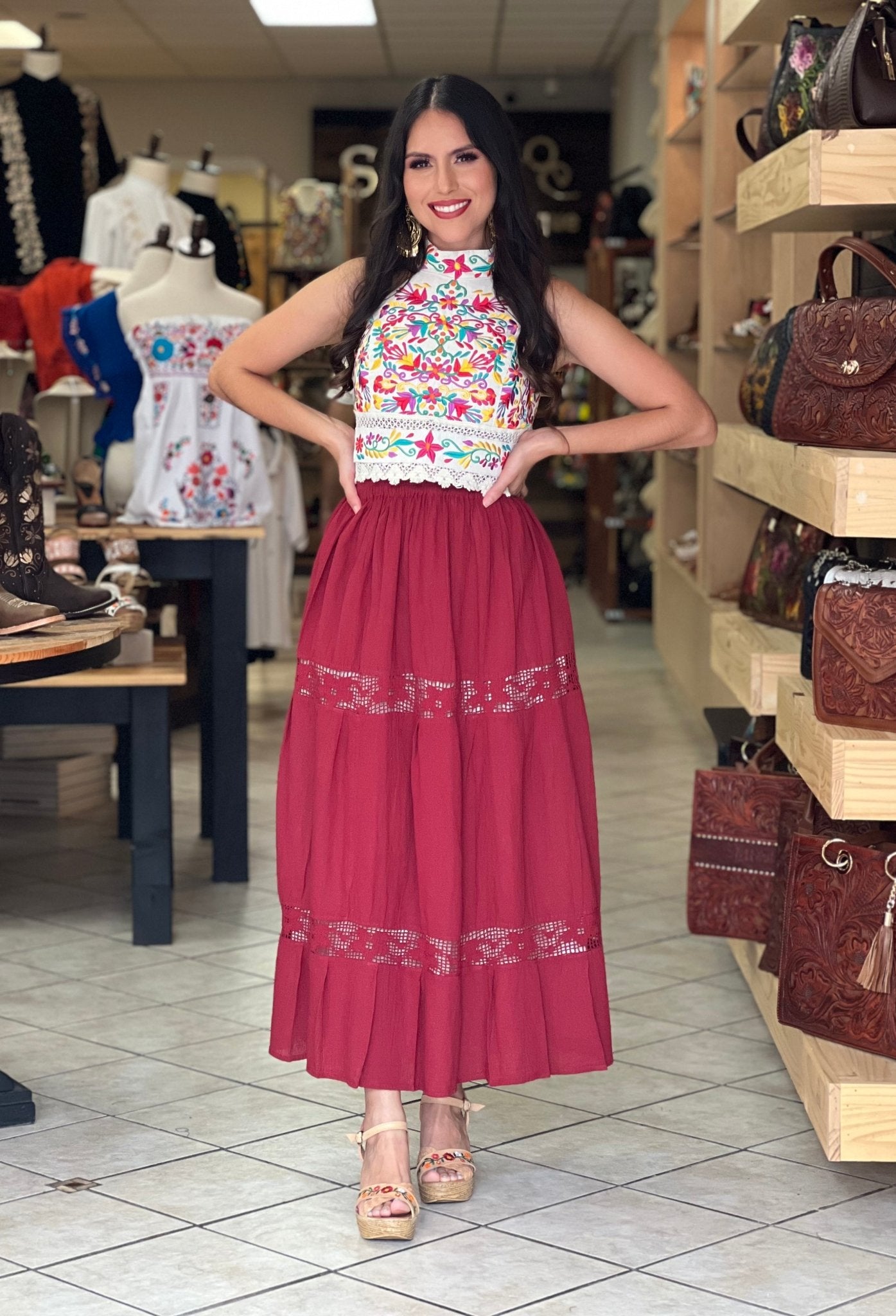 Colorful Mexican Skirt. Camila Skirt. - Solei Store