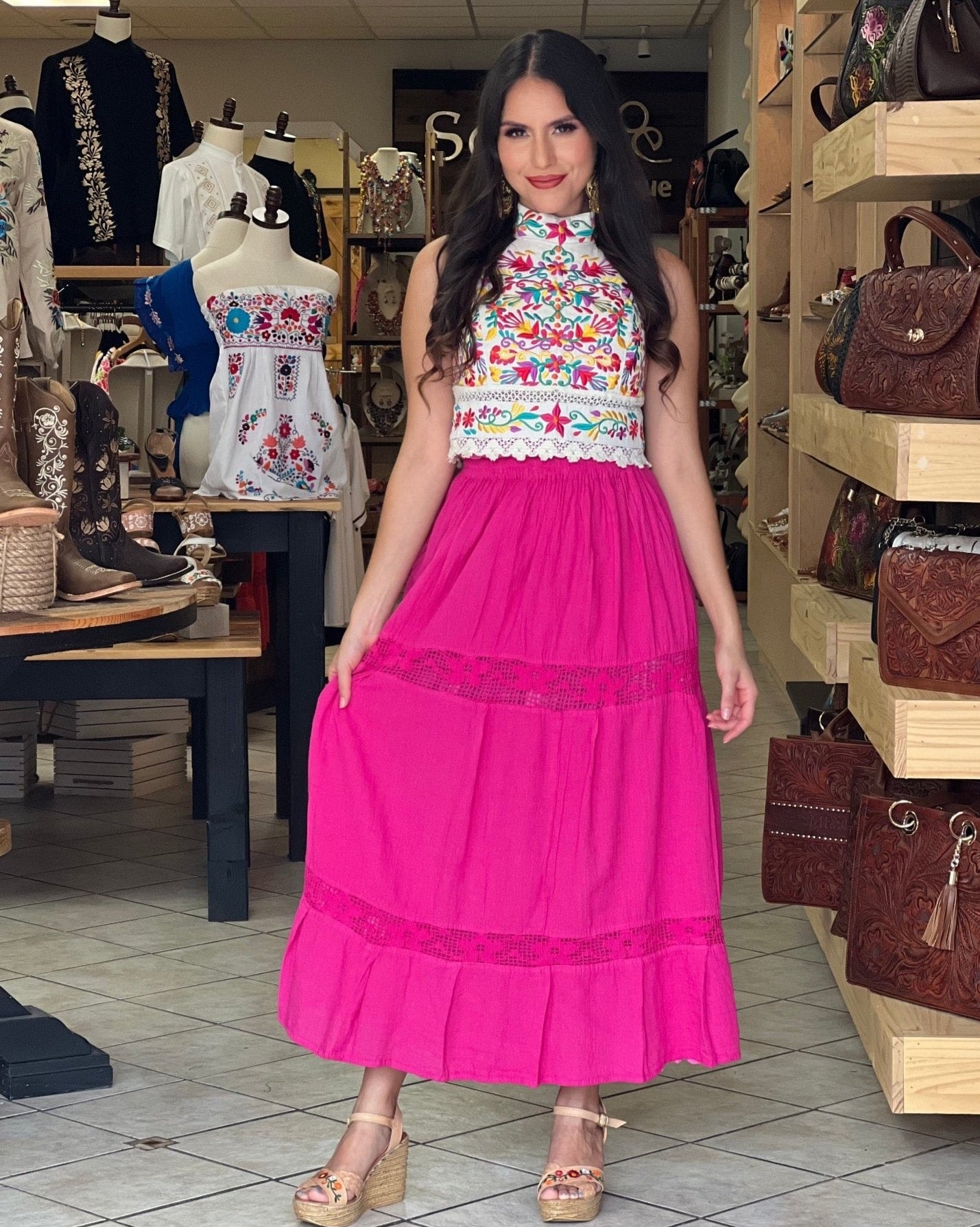 Colorful Mexican Skirt. Camila Skirt. - Solei Store