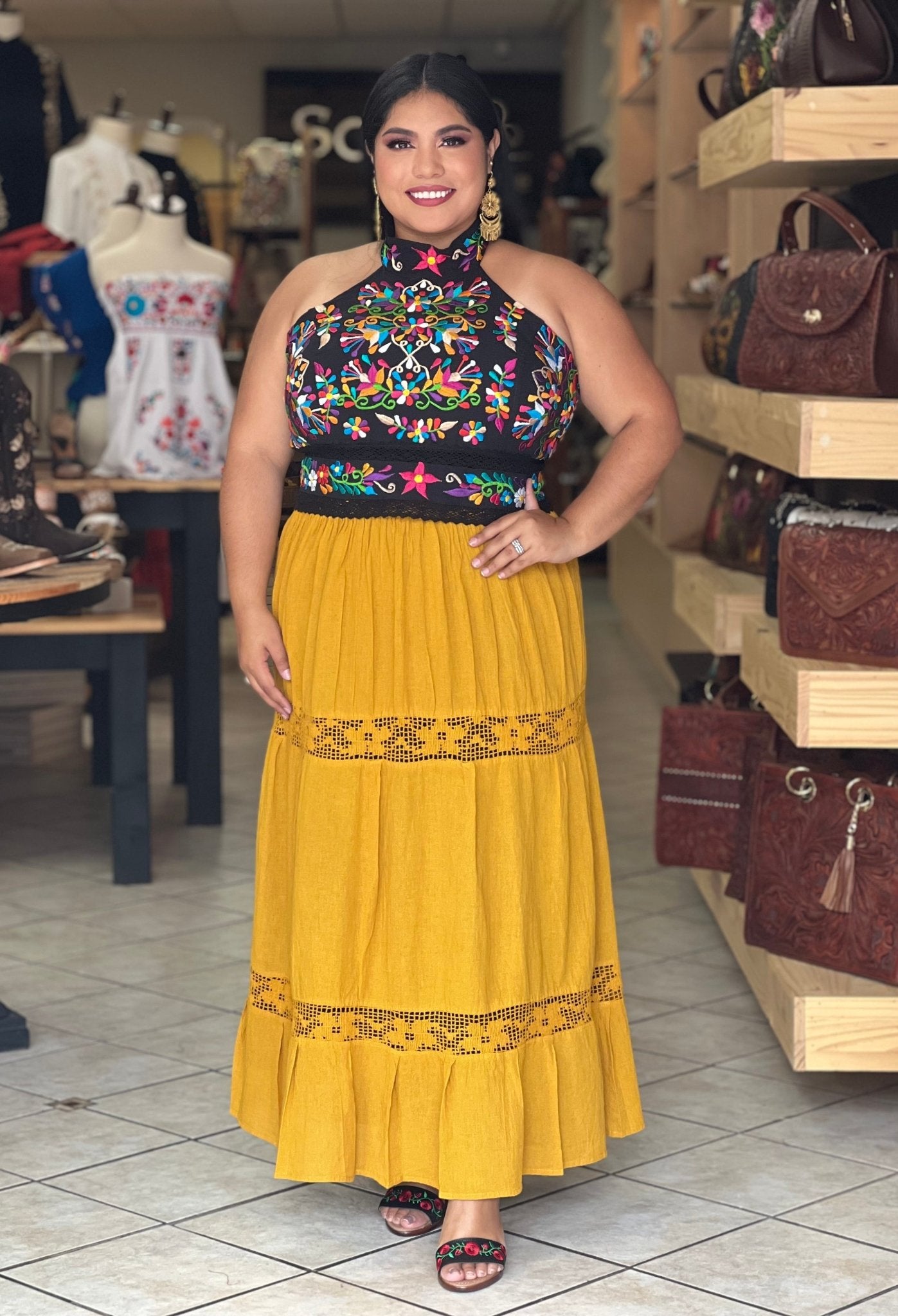 Colorful Mexican Skirt. Camila Skirt. - Solei Store