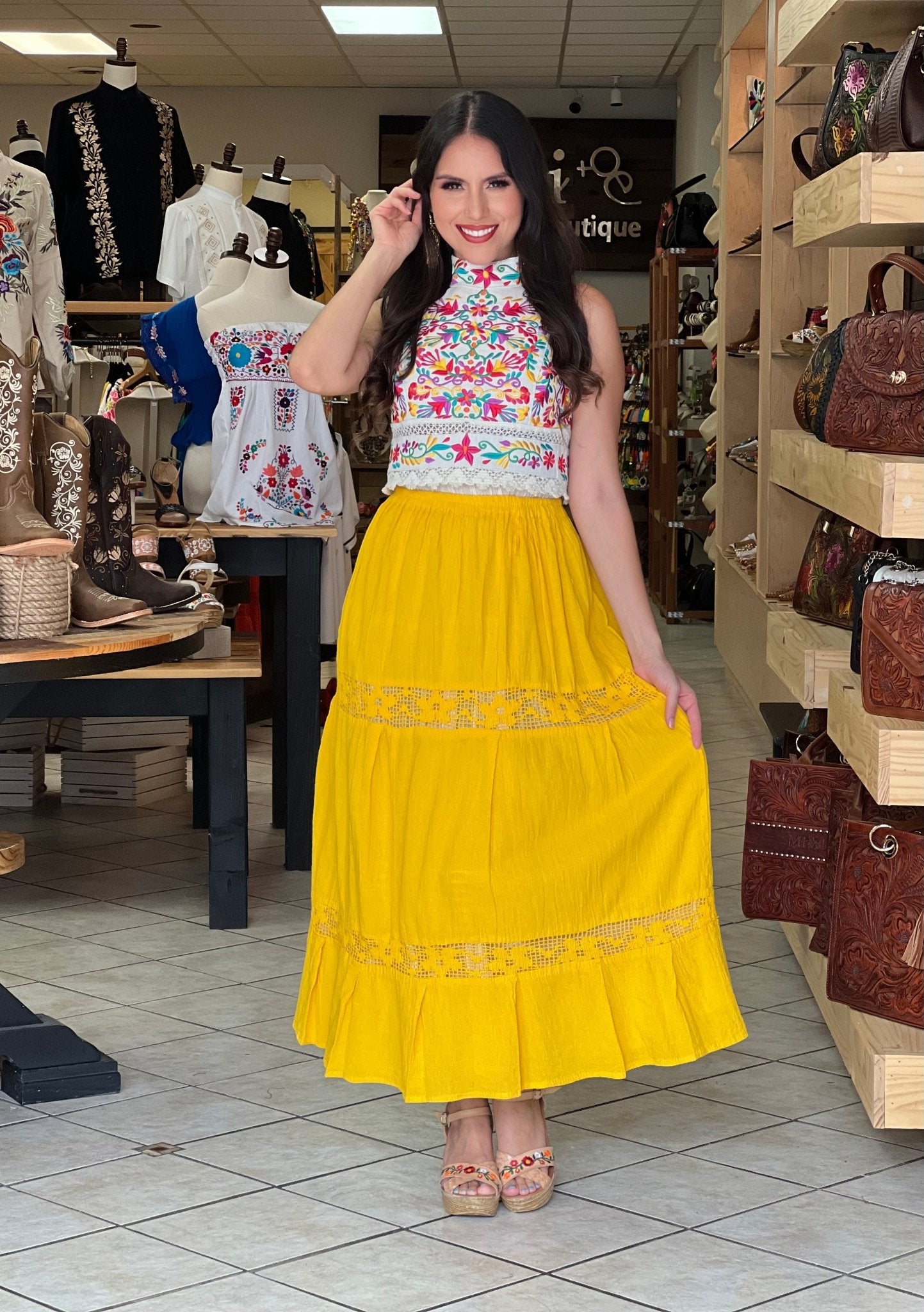 Colorful Mexican Skirt. Camila Skirt. - Solei Store