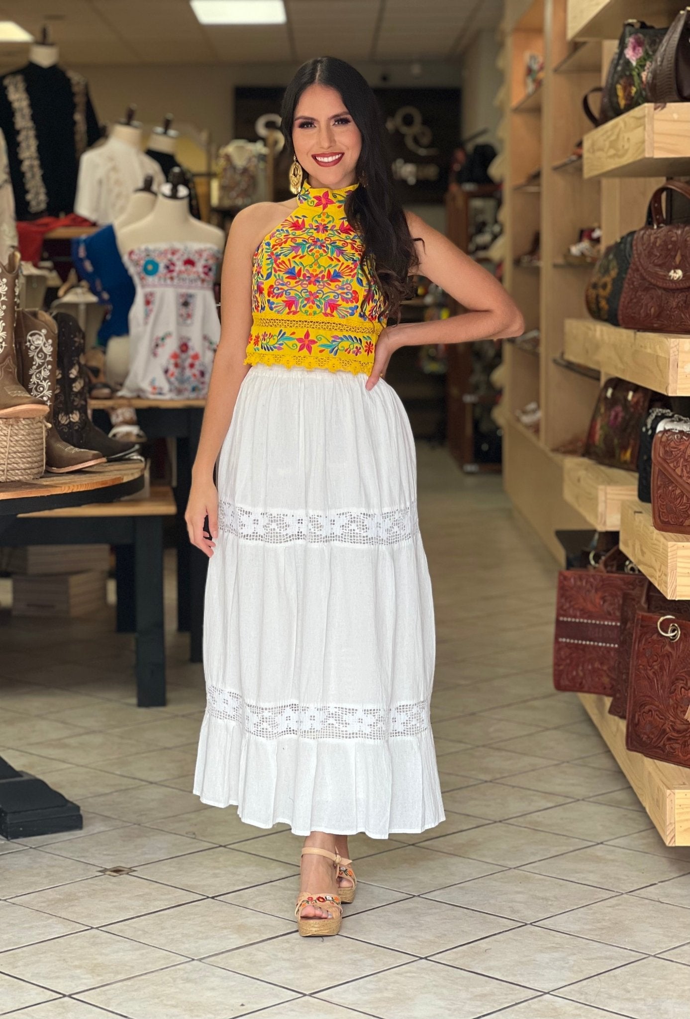 Colorful Mexican Skirt. Camila Skirt. - Solei Store