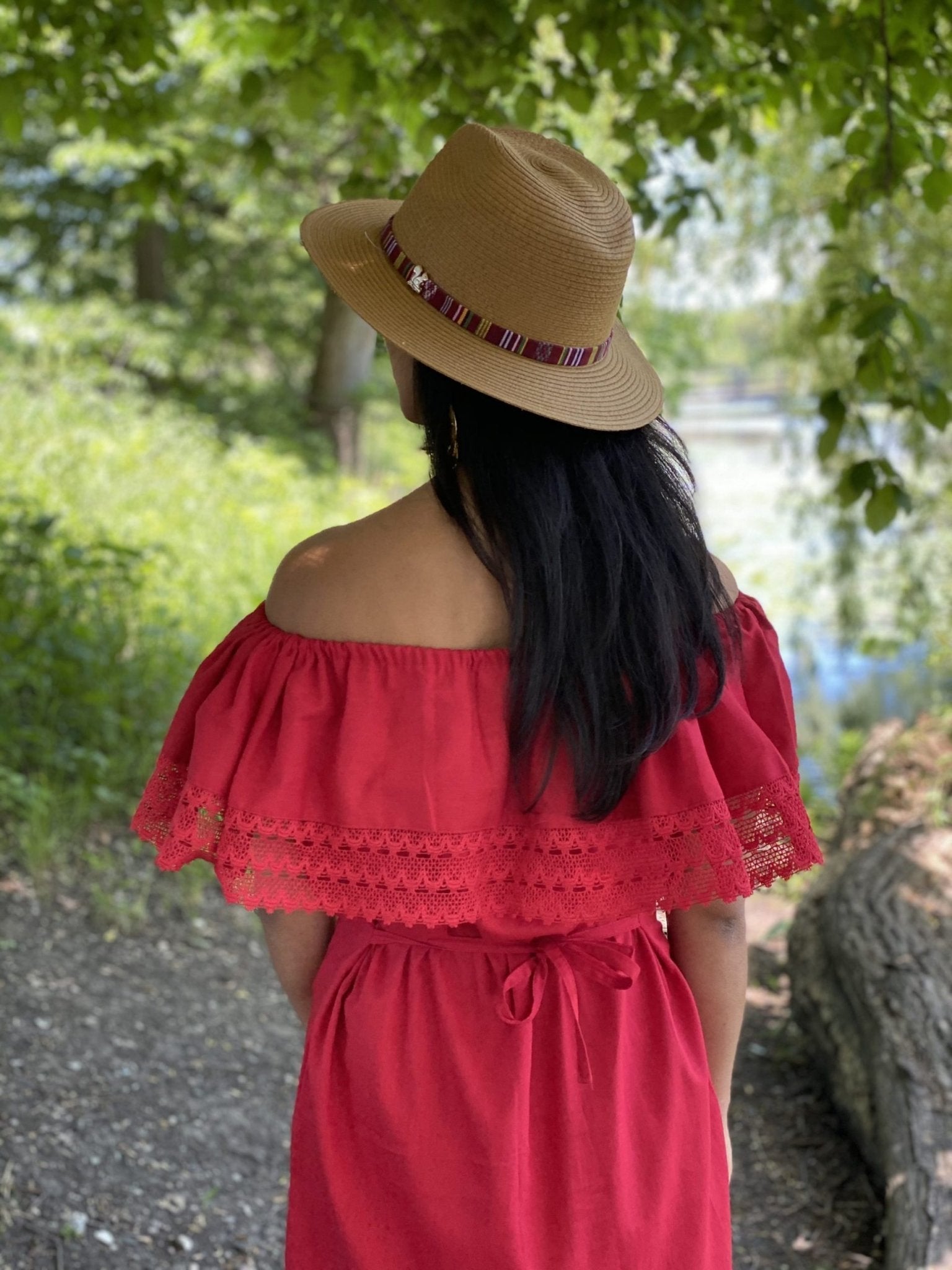 Girasol Alcatraz Mexican Sunflower Dress in Red