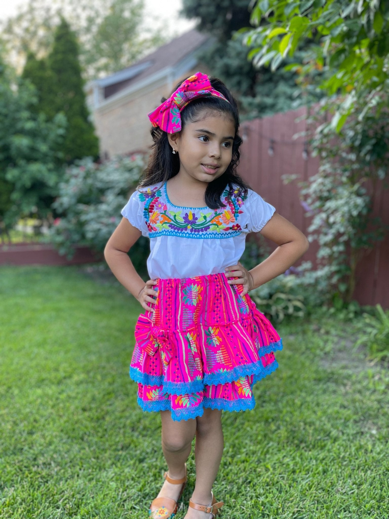 Girls Traditional Mexican Outfit. Mia Outfit. - Solei Store