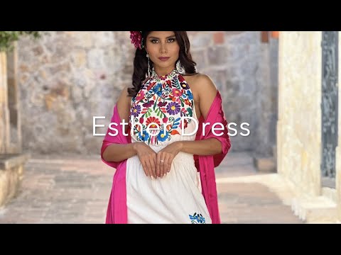 Esther Floral Embroidered Mexican Dress- Vestido Mexicano Bordado Floral Esther Floral Embroidered Mexican Dress- Vestido Mexicano Bordado Floral