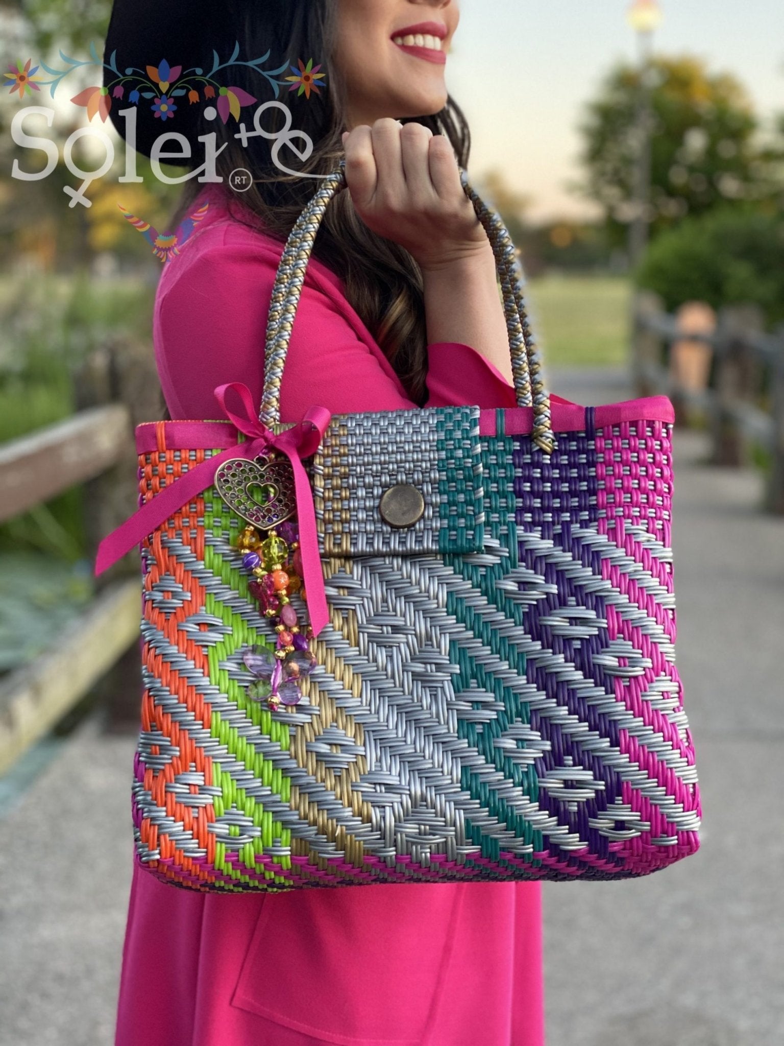 Huichol Bag colorful, high quality, luxury women's handbags - Solei Store