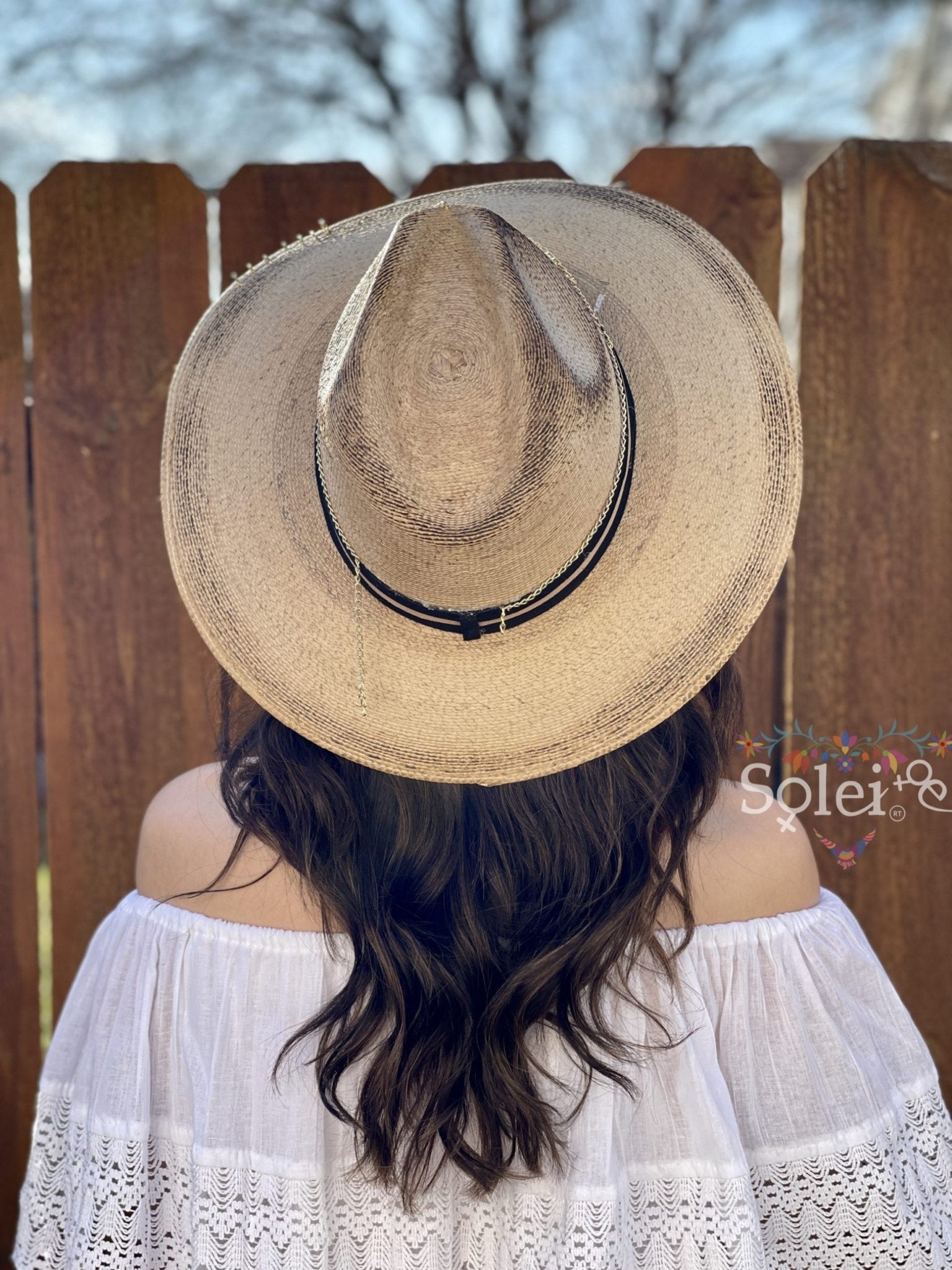 Luna Sombrero. Mexican Palm Hat with Charms. - Solei Store
