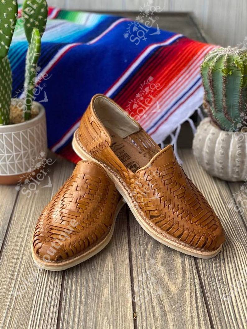 Men’s Artisanal Mexican Leather Sandals. Huarache Oscar - Solei Store