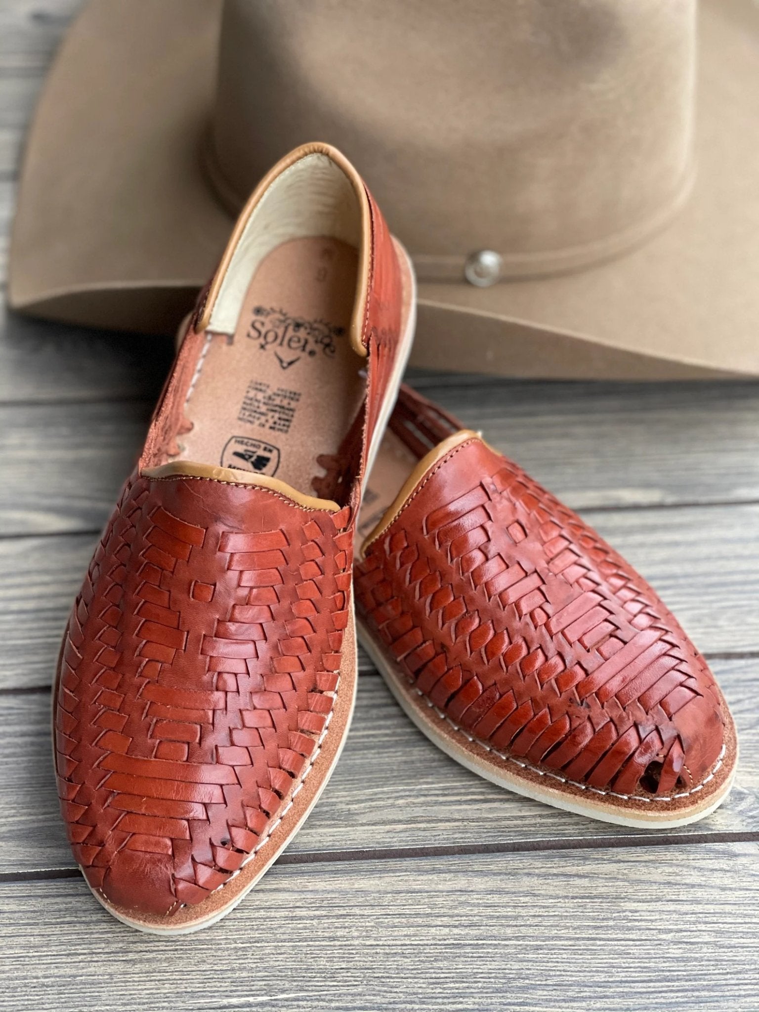 Men’s Mexican Artisanal Leather Sandal. Mexican Huarache. Huarache Oscar - Solei Store
