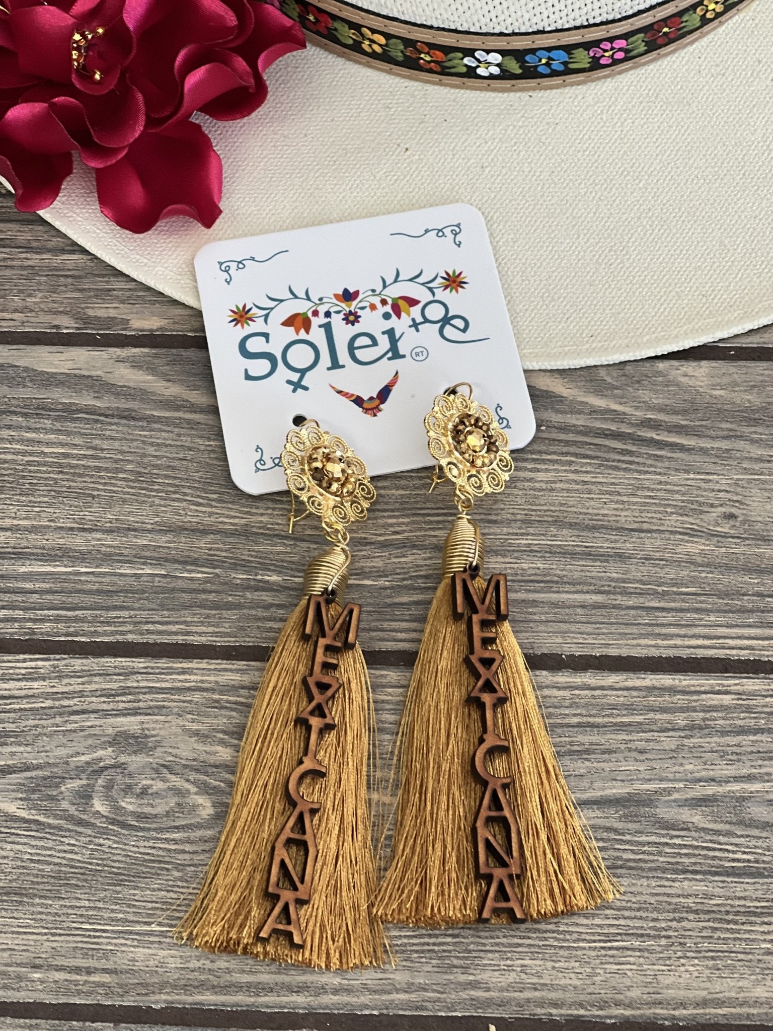 Mexican Artisanal Earrings. Mexican Earrings. Traditional Mexican Jewelry. Arete Mexicana - Solei Store